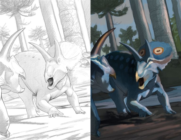 Kickstarter Update: An In-Depth Look at the Package Art Process for the Ceratopsian Series!