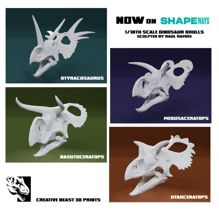Creative Beast 3D Prints Shapeways store now available!