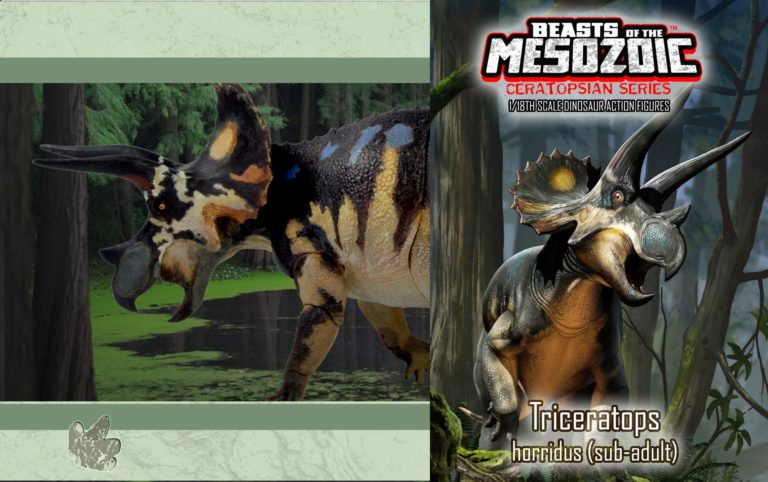 Beasts of the Mesozoic: Ceratopsian Series package design sub-adult Triceratops horridus!