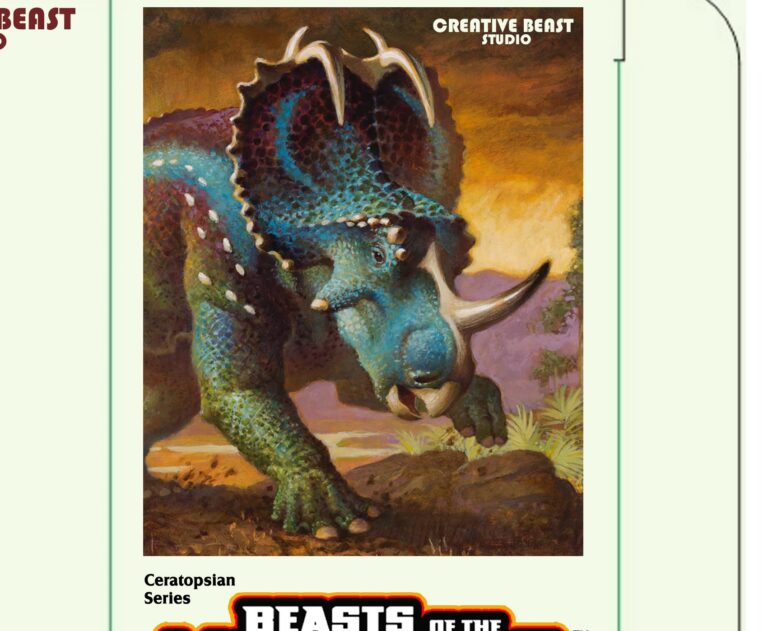 For the BotM Ceratopsian Kickstarter backers out there… a little teaser for the next package layout reveal.