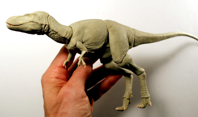 Some quick photos I took recently from the sculpting desk- finally getting close to finishing this juvenile T-Rex sculpt.