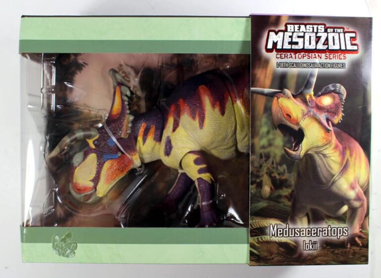 First shown in yesterday’s Kickstarter update, here’s a look at all 10 of the wave 1 main-line figures for the Beasts of the Mesozoic: Ceratopsian Series, in package!