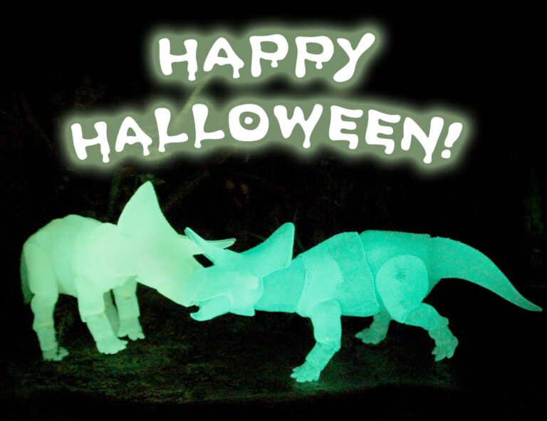 Glow in the dark Zuniceratops just in time for Halloween!