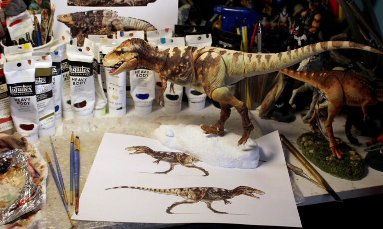 Paintwork on the Lythronax prototype!