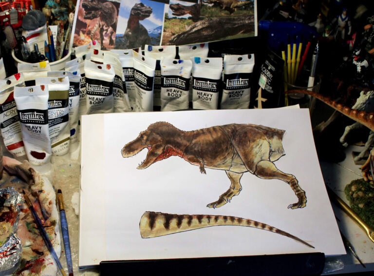 Color design of the T-rex in progess!