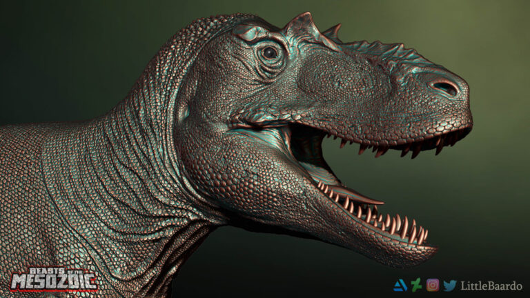 Head sculpt for the Albertosaurus revealed!