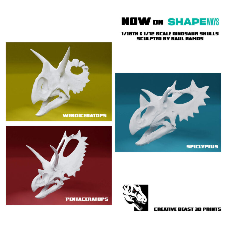 New skulls have been added to the Shapeways store!