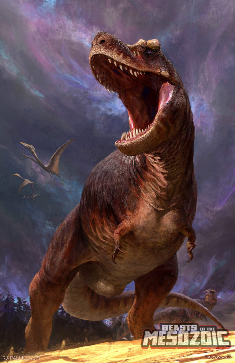 RJ Palmer’s amazing art for the Beasts of the Mesozoic Tyrannosaurus rex