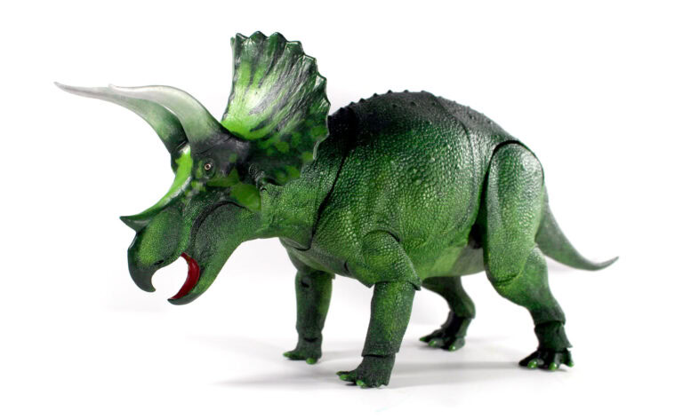 First look at the upcoming green adult Triceratops