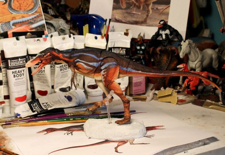 In-progress look at the Qianzhousaurus prototype!