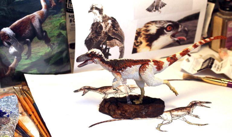 In-progress look at painted Suskityrannus