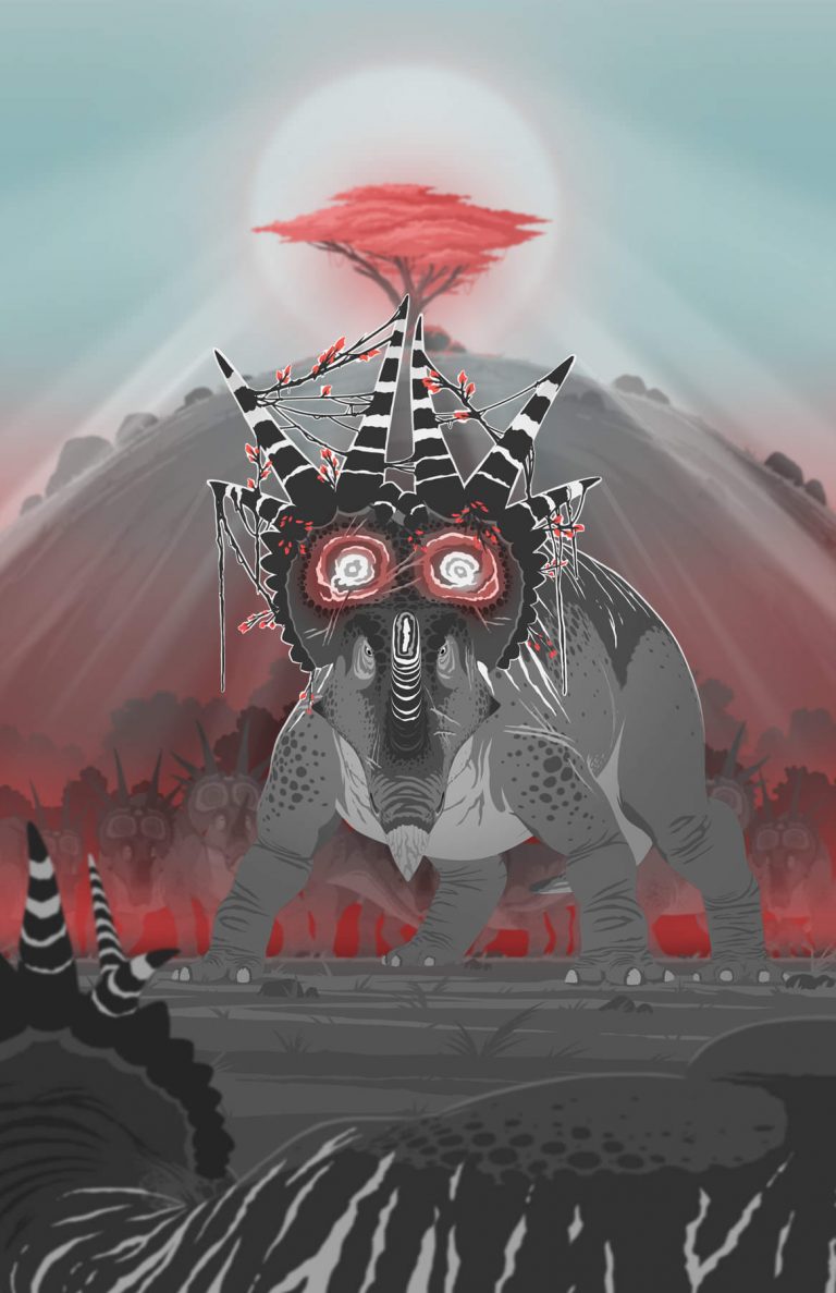 Fans Choice ‘Old Buck’ Styracosaurus final package art!