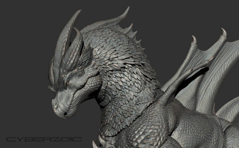 Cyberzoic Arctic Dragon sculpt update by Raul Ramos