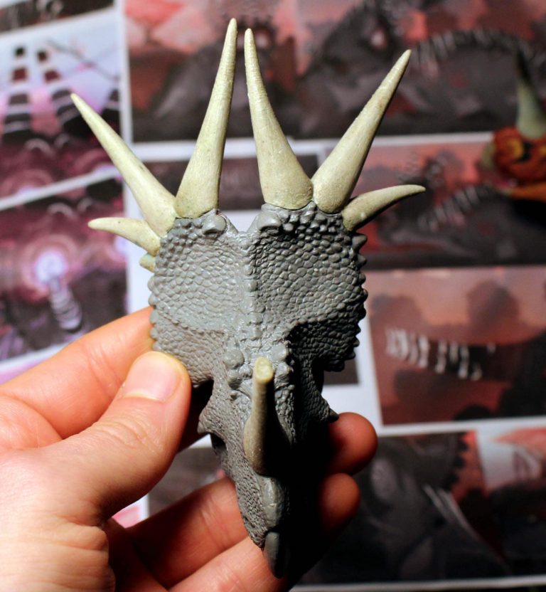 First look at ‘Old Buck’ Styracosaurus horns.