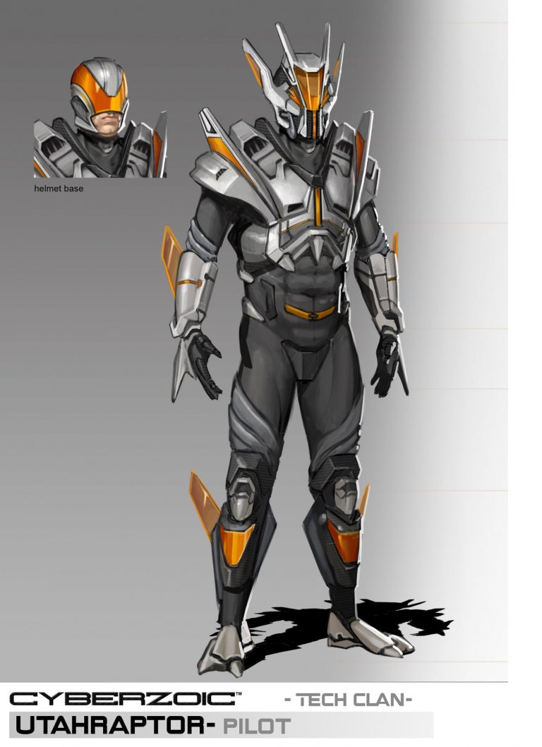 It’s Cyberzoic Friday: Utahraptor Pilot design and action figure layout!