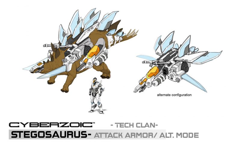 Cyberzoic Friday:  First Look Tech Clan Stegosaurus!