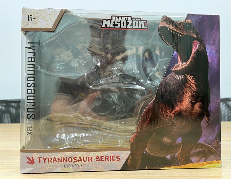 Final packaging for the Tyrannosaurus rex figures