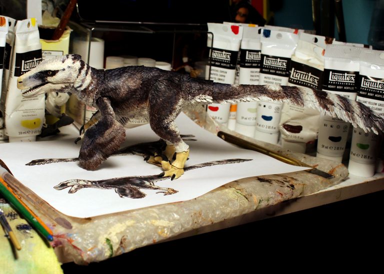 1/18 Cyberzoic Utahraptor painted prototype