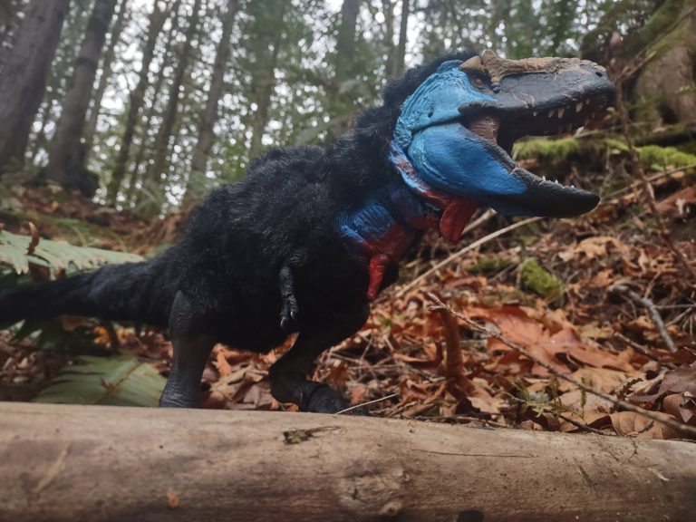 1/18 custom grey T. rex figure by Michael Moloney