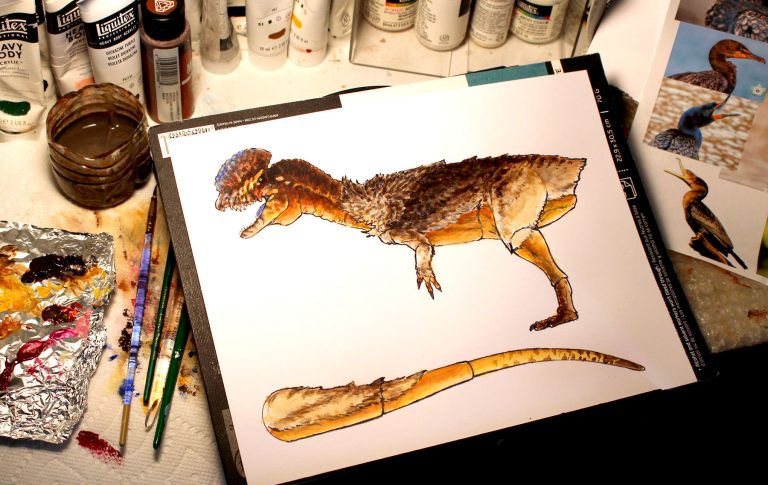Sneak Peak – color design for the Cyberzoic Dilophosaurus action figure
