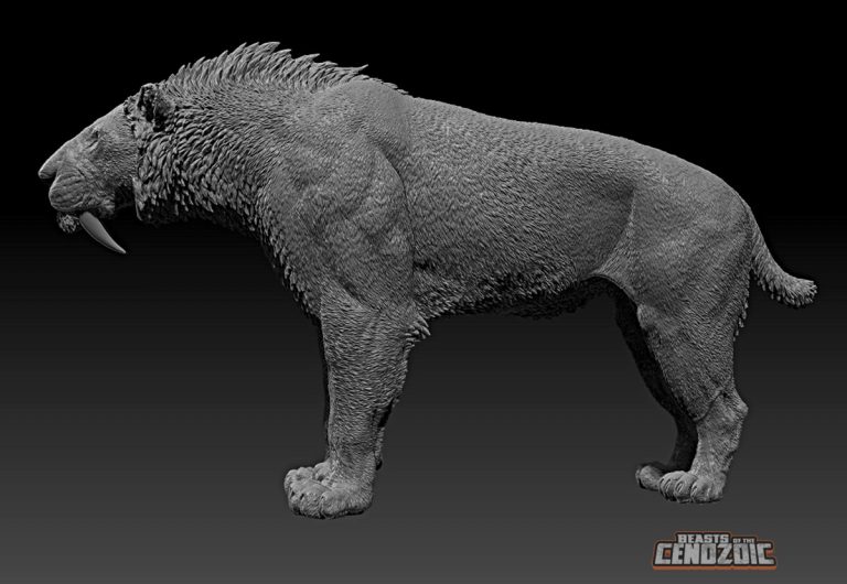 Beasts of the Cenozoic Smilodon populator sculpt