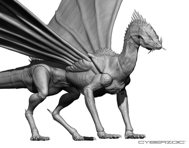 Cyberzoic: Lizard Dragon, sculpted by Aaron Doyle