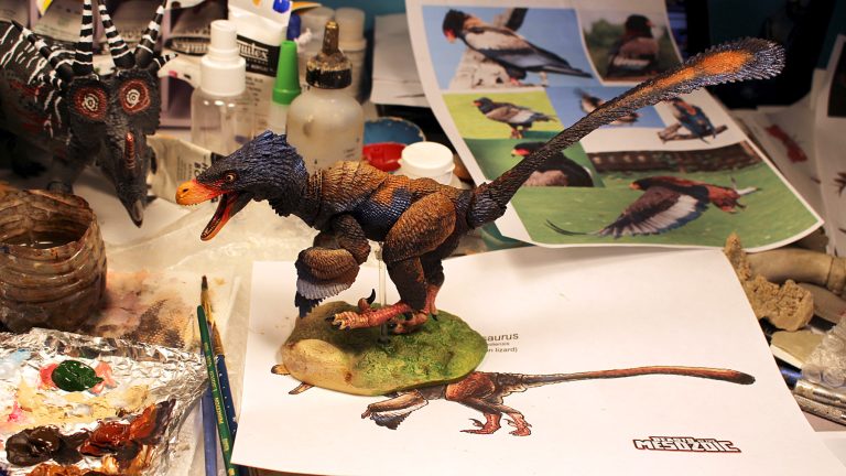 Painting in progress for the new 1/6th Adasaurus