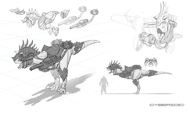 carnotaurus-concept Cyberzoic: Fire Clan armor design for the Carnotaurus