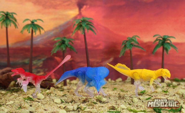 Glow in dark dino action figures