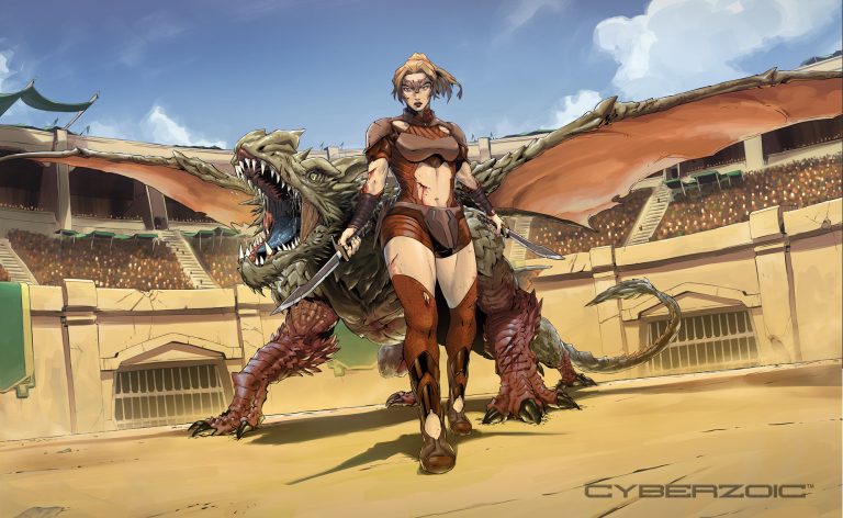 Dragolina Cyberzoic Illustration by HPL gamedesign