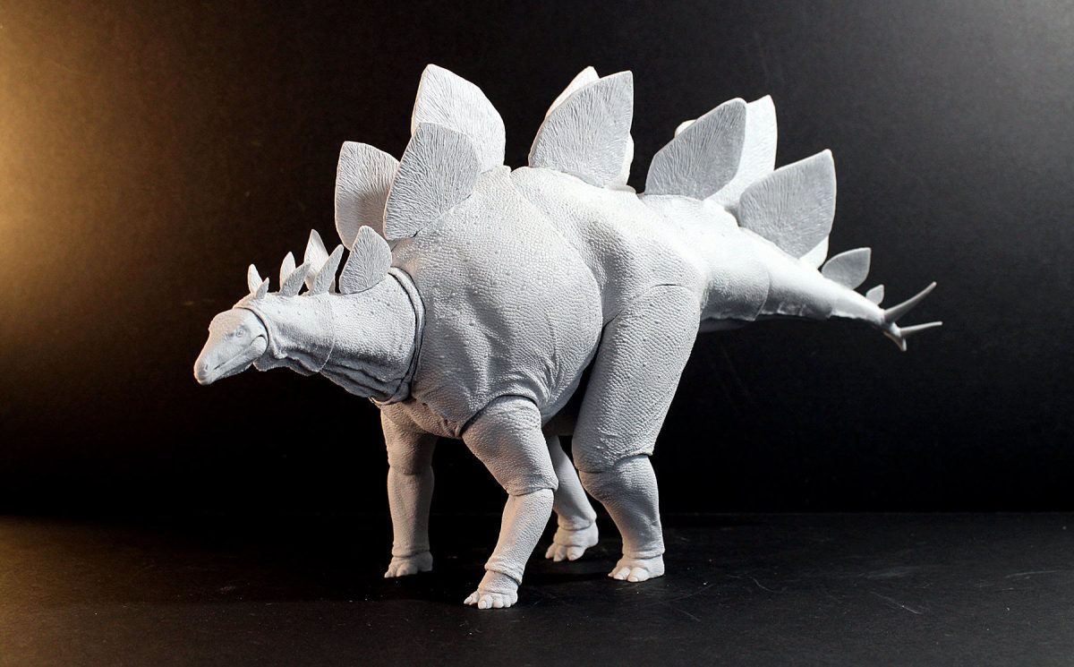 Curated visual reference: Thermoplastic Resin For Prototyping Models Reference: Finished Resin Prototype For Stegosaurus