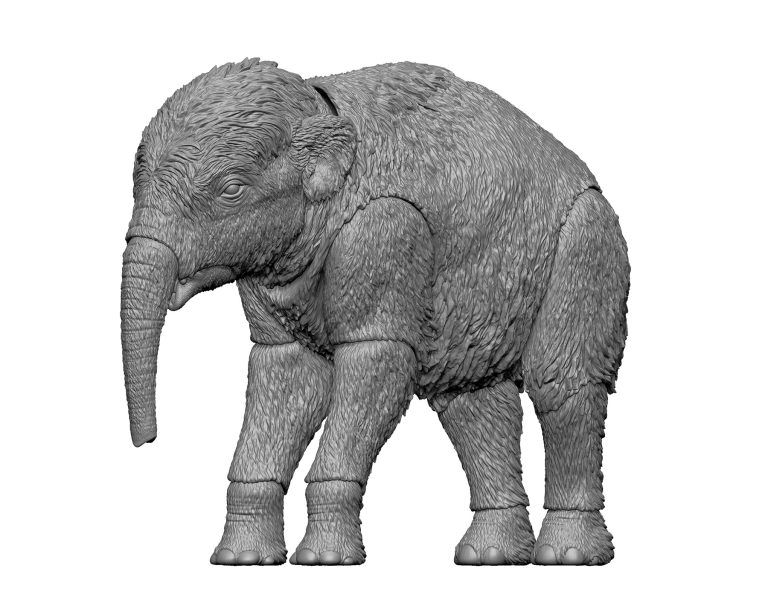 Eons Wooly Mammoth calf sculpt by Ross Persichetti