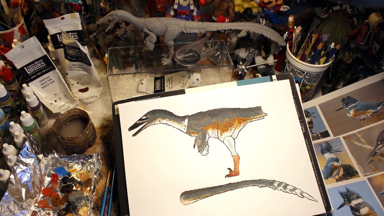 Cyberzoic Austroraptor WIP color design