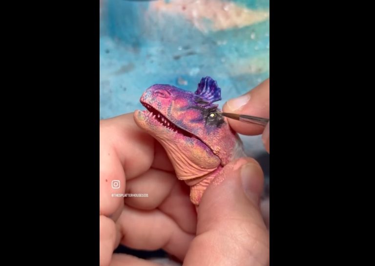 Cryolophosaurus ellioti prototype paint video by Matt Holt