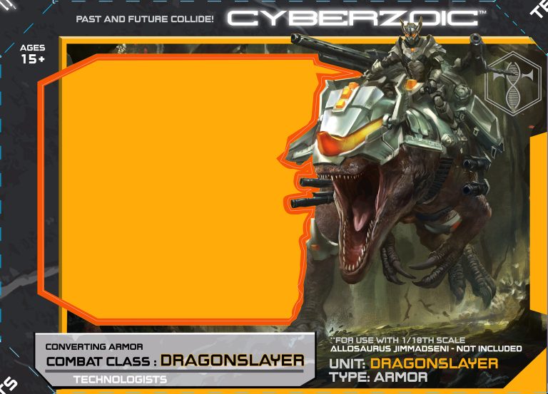 Package designs for the upcoming Cyberzoic wave A armor units