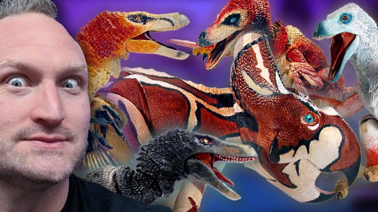 Beast of the Mesozoic Velociraptor and Protoceratops 1/6th scale Stand Off!