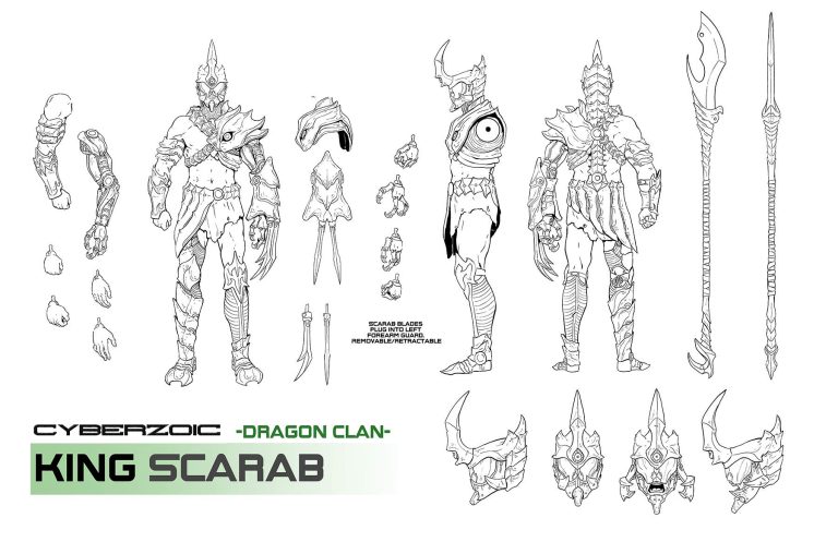 New King Scarab is our latest Cyberzoic character design