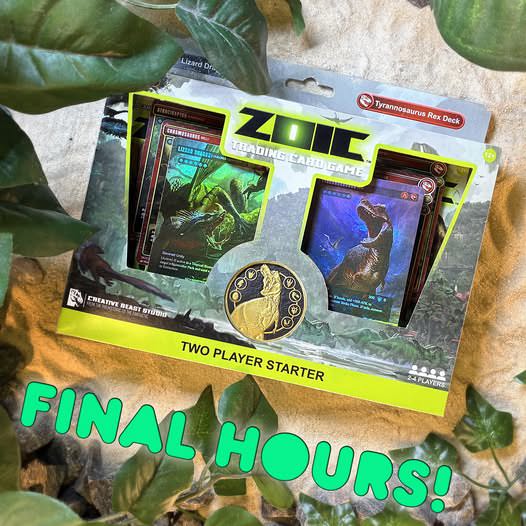 FINAL HOURS OF THE ZOIC TCG KICKSTARTER ending TONIGHT at 9:00 PM EDT