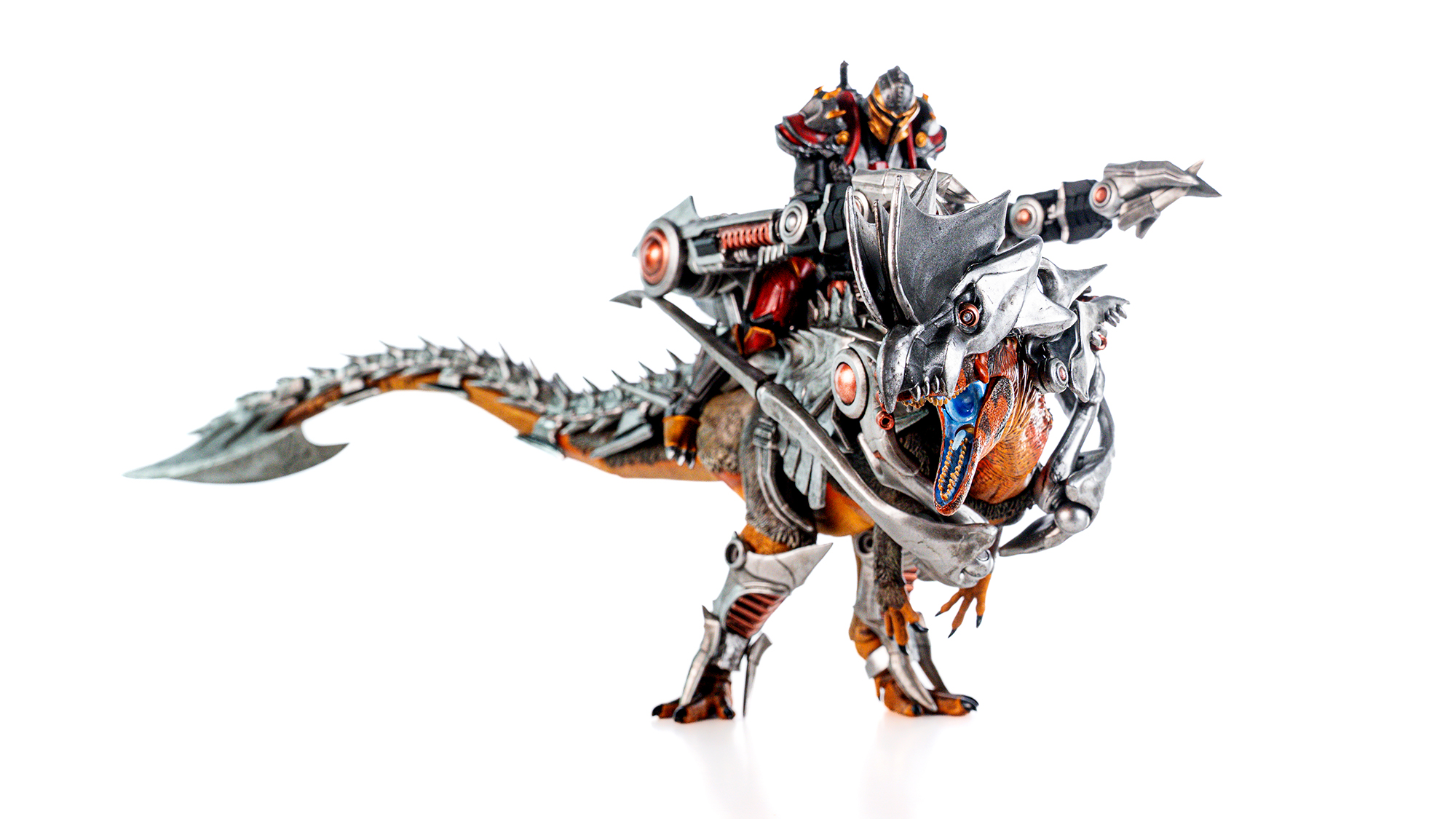 SET Armored Dilophosaurus w/ Fire Knight Cyberzoic bundle
