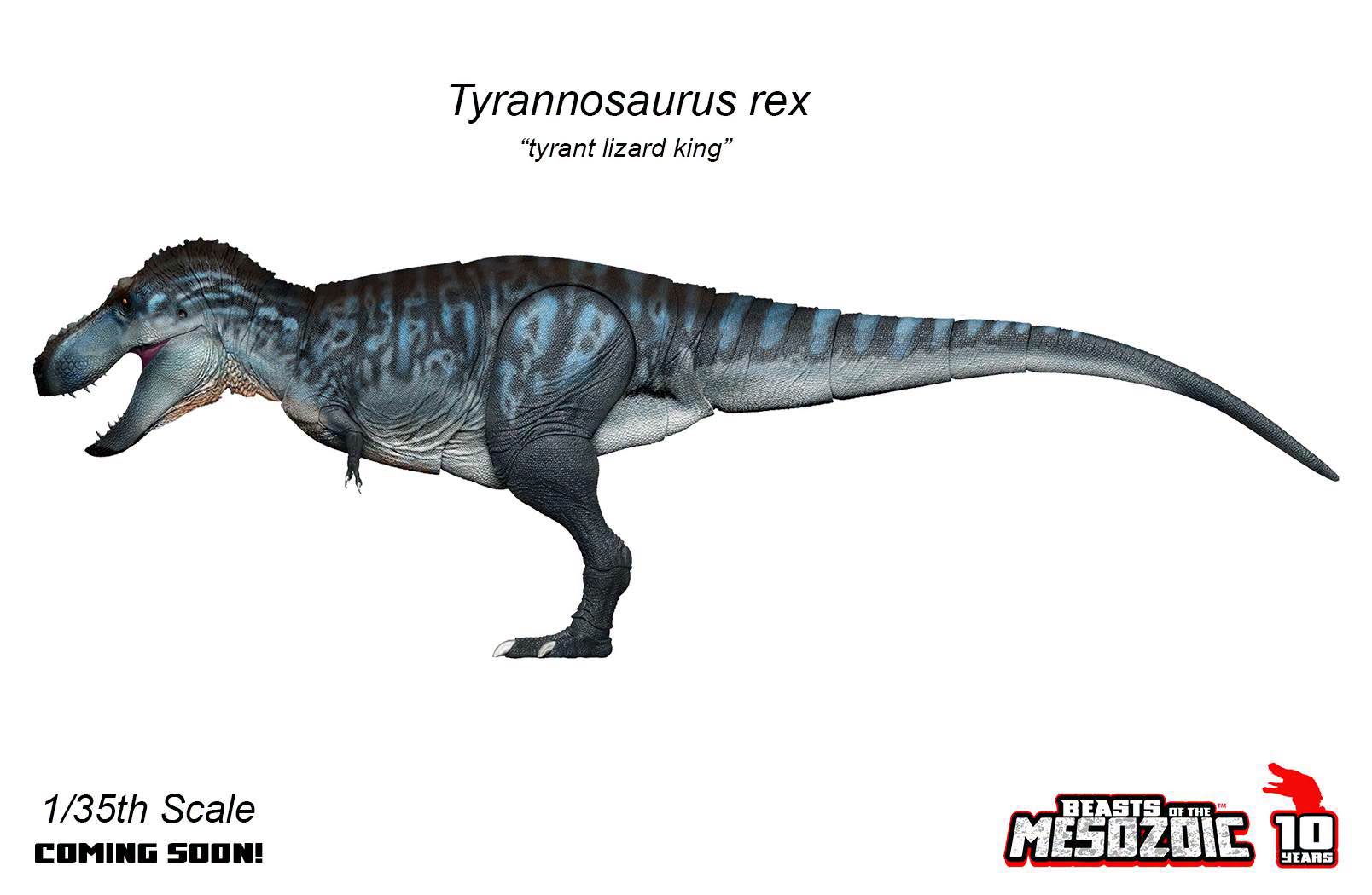 Beasts of the Mesozoic 1/35 scale Tyrannosaurus rex color design inspired by the blue lace monitor lizard