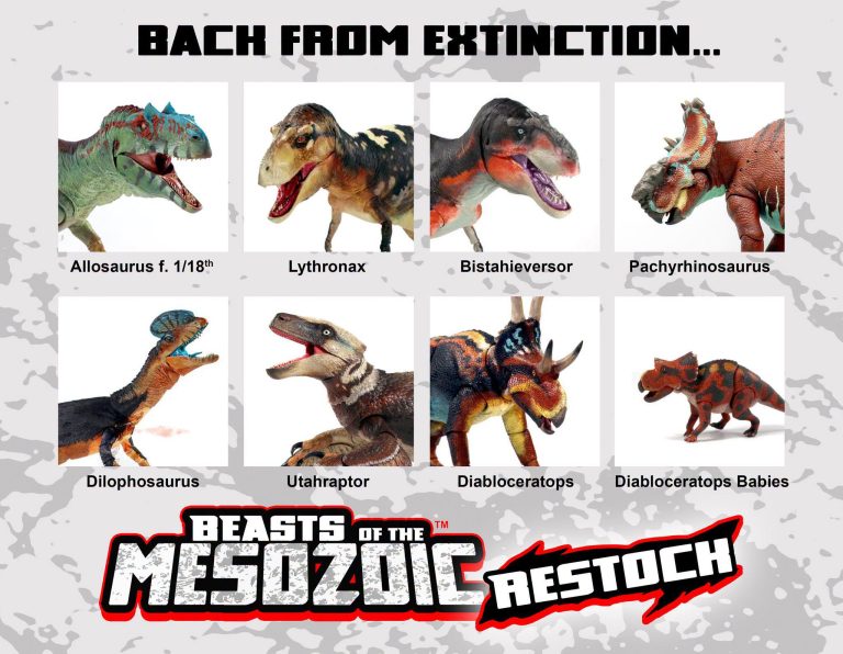 Beasts of the Mesozoic Restock Wave returning dinosaur action figures