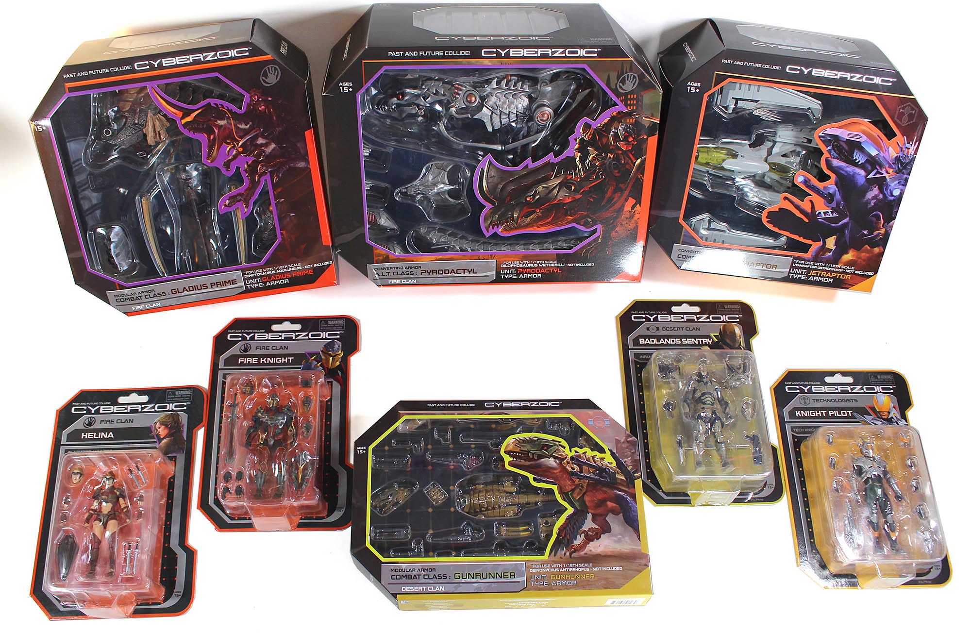 Cyberzoic B2 armors and riders from the Kickstarter collection